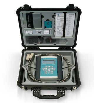 F601 inside peli case with transducers and accessories